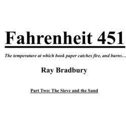 Study questions for fahrenheit 451