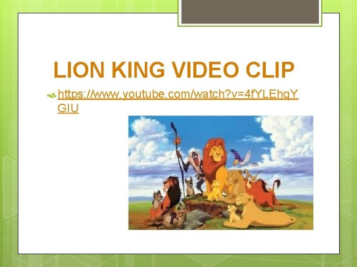 Lion king ecology answer key